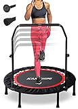 Kanchimi Faltbar Mini Fitness Indoor Exercise Workout Rebounder Sport Trampolin mit Griff (Schwarz, 40 inch（101.6 cm）)