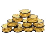 Kabelmarkierungsrohr, Nummeriert von 0 Bis 9, 10 Stück, PVC-Kabelkennzeichnung, Klare Markierungen, Rutschfestes Rohr für Elektronikcomputer, Hergestellt aus Hochwertigem (2,5m²)