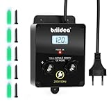 230V Weidezaungerät mit LCD-Anzeige, Briidea 12.000 V 3 Joule Elektrischer Zaunladegerät, 10 km Reichweite, Sicherer und Effektiver Tierschutz für Nutztiere, Garten und Weide