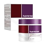 Kollagen-Haarmaske, 100 Ml, Violette Haarbehandlungsmasken, Intensiv Reparierende Haarcreme Mit Avocadoöl Und shea-butter Für Blondes, Platinblondes, Weißes Oder Graues Haar
