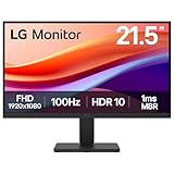 LG Monitor 22U401A-B, 22 Zoll, Full HD 1080p, 100Hz, 5ms GtG, VA Panel, HDR10 Smart Energy Saving, entspiegelt, HDMI, D-Sub, Mattschwarz