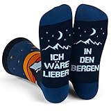 Lavley Ich wäre lieber In der Bergen Socken, lustiges Geschenk für Männer und Frauen, Einheitsgröße