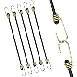 UZYXC 5 Stück Gepäckspanner: Spanngummi mit Karabiner und Spanngummi mit Haken 60cm für Camping, Wandern, Zelte, Planen, LKWs, Boote und Transport