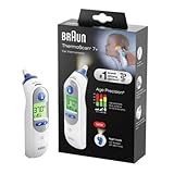 Braun ThermoScan 7+, IRT6525WE Infrarot Fieberthermometer Vorgewärmte Meßspitze