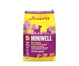 JOSERA Miniwell (1 x 10 kg) | Adult Mini | Premium Trockenfutter für ausgewachsene Hunde Kleiner Rassen | Geflügel & Reis | Kleine Kroketten | extraverträglich | weizenfrei | Hundefutter | 1er Pack
