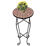ZesenArt Home & Garden Tools-Mosaik-Beistelltisch Pflanztisch Terrakotta