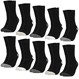 Occulto 10 PAAR SOCKEN für DAMEN aus BAUMWOLLE (Modell: Gertrud) Schwarz-grau 39-42