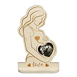 SUNYOK Schwangere Bilderrahmen Ultraschallbild Baby Ultraschall Fotorahmen Schwangere Frau Bild Frame aus Holz Schwangerschaft Geschenk für Werdende Mutter zu sein Babyparty Muttertag