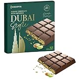 Dubai Schokolade (XL) mit Pistazie & Kunafeh Engelshaar Kadaif - Nach Leckeren Rezeptur! Virale TikTok Hype Schokolade - EXTREM Schneller Versand (100g, Milchschokolade)