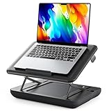 SAIJI Augenhöhe Laptopkissen, Laptop Tisch höhenverstellbar, Sekunde einstellbar Laptop Kissen, laptopunterlage, Laptop Ständer für Bett,bis 17'' Lapdesk, für HomeOffice, Lesen, Zeichnen