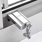 Volakebeing Schiebefenster Sicherheitsschloss Kinderbegrenzer Schlüssel Schärpe Sicherheitsstopper Aluminiumlegierung Anti-Diebstahl Kindersicheres Schloss mit 2 Schlüsseln für Hausfenster