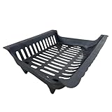 Amagabeli Kamin Feuerrost Brennholz Holzhalter Gusseisen Holz Kohle Kohlerost für Innen und Außenbereich Schwerlast Öffnen Feuer Holz Gitterrost Werkzeuge Verbrennung Gestell Schwarz
