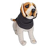 Fybida Hundeohren-Abdeckung, Frostsicher, Elastisches Polyester, Welpen-Hals-Ohrwärmer, Kapuze, Ohrenschützer für die Hundepflege Im Winter(L-Grau)