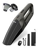 TANYO Handstaubsauger Akku, 12000Pa Kabellos Tragbar Handstaubsauger mit Waschbar HEPA-Filter, Mini Auto Staubsauger Stark Für Auto, Haus & Tierhaar Reinigung, Küche(Schwarz Braun)