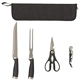 TOPICO Tranchierbesteck Silber Tranchier-Besteck mit Fleischmesser Set Fleischgabel