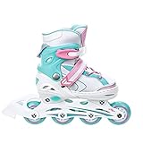 Raven Kinder Inline Skates Inliner Lia verstellbar mit LED Leuchtrad (30-33 (18-20,5cm)