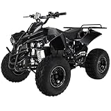 Actionbikes Motors Kinder Quad Elektro ATV S-10 | 𝟒𝟖 Volt 𝟭𝟬𝟬𝟬 Watt Motor bis 𝟐𝟬 km/h - Kinderquad - Pocket Quad - Miniquad - Scheibenbremsen - Für Kinder ab 8 Jahren (Schwarz)