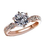MKIUHNJ Damen Ringe Offen Krappen-Hochzeits-Goldsechs Ring-Ring-Ringe Ringe Für Blätter