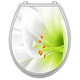 SHIRT-TO-GO Aufkleber für Toilettensitz Klodeckel Aufkleber WC Sitz Aufkleber - Motiv Blüte