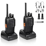 Walkie Talkie 16 Kanäle CTCSS/DCS - Wiederaufladbares Walkie Talkie 1500mAh, Professionelle PMR-Funkgeräte Reichweite 3-5 km, für Baustellen, Wandern, Sicherheit BF-88E