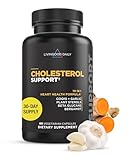 Livingood Daily Healthy Cholesterol Support, 60 Capsules - Natural Cholesterol Lowering Supplements with Plant Sterols, Beta Glucan & Heart Health Supplements CoQ10 for Normal HDL, LDL & Triglycerides