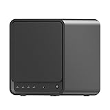 NAS N150 4-Bay Desktop NAS 4-Core CPU, DDR4 RAM（Sie müssen den selbst installieren）, 2 x LAN, 2 x M.2 NVMe Slots,1XUSB-C,HDMI, 64GB Emmc （Kein Speicher, Kein Betriebssystem,Kein Kundendienst）