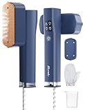 Sundu Steamer Dampfglätter, Dampfbügeleisen für Kleidung, 2-in-1 Reisebügeleisen Steam iron, 15s schnelles Aufheizen Mobiles Handbügeleisen, Travel Iron mit LED Display, 4 Bügelmodi, Blau