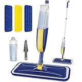 Wischer mit Sprühfunktion Sprühwischer Bodenwischer - MANGOTIME Spray Mop Floor Mop Nasswischer Wischmopp mit Wassertank und 3 Wischpads für Schnelle Reinigung Hartholz, Marmor, Holz, Laminat