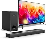 ULTIMEA Soundbar für TV 2.1-Kanal-TV-Lautsprecher Bluetooth 5.3 Heimkino 3D-Surround Deep Bass Enhancement TV-Lautsprecher 120 W Spitzenleistung HDMI ARC/AUX/Optisch/BT Schwarz Nova S40