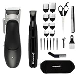 Remington HC367 Haarschneidemaschine und Detailschneider (25-teiliges Set inkl. 6 Abteil-Clips, 6 Kammaufsätze (3 mm-25 mm), Ohrkegelkämme, Schere, Aufbewahrungstasche usw., 40 Minuten kabellose