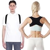 Eaasok Rücken Geradehalter,Haltungskorrektur Rücken Damen und Herren,Rückenstützgürtel,Schultergurt Haltungskorrektur,Verstellbare Rückenstütze für Nacken,Rücken und Schultern