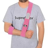 supregear Armschlinge, Verstellbar Leicht Komfortabel Schulterschlinge, Atmungsaktiv, Medizinische Schulterstütze für Verletzten Arm/Hand/Ellenbogen, Rosa