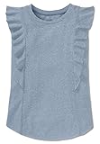 Schiesser Mädchen Schlafanzugoberteil Kurzarm graublau 160244 (176)