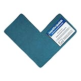 WohnDirect Badematte L-Form Eckdusche Petrol – Eck-Badvorleger (Schenkelmaß 100x100 cm) – Weicher Hochflor Teppich ums Eck, 50cm Breite (Versand aus DE)