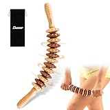 Faszienrolle Holz Massagegerät, Styleholz Faszienstab Holz, Massageroller Mit Griff, Massage Holz Anti Cellulite Massagegerät, für Maderotherapie und Lymphdrainage, Buche