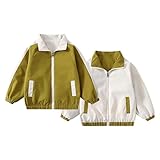 Kids 122 Kinderjacken D!@#$%^ 104 Winter Mädchen 2024 Design Sinn für reversible Jacke Mantel D!@#$%^ Outdoor Übergangsjacke Kinder Wärme Weste (Green, 5-6 Years)