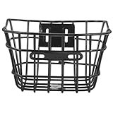 Abaodam Kinderfahrradkorb Vorne Großer Abnehmbarer Aufbewahrungskorb aus Robustem Metall Stabiler Fahrradlenkerkorb für Vielseitige Nutzung Einfache Montage für Mountainbikes