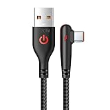 USB C Kabel 90 Winkel, 120W 6A USB C Datenkabel Schnelles Ladekabel für OPPO Huawei Mate 60 40 Xiaomi13 14 15 Oneplus Realme Game Wire (1m)