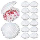 Baluue Muschelschmuck Aufbewahrungshalter Mehrzweck Muschelbox als Ringhalter und Aufbewahrung für Kleinigkeiten Dekorativ für Fotoaufnahmen und Events 95X8X35Cm
