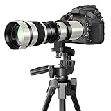 Lightdow 420-800mm f/8.3-16 Teleobjektiv für Canon EF Objektiv, Manuelles Teleobjektiv-Zoom Objektiv mit T-Ring für Canon EOS Rebel SL2 SL1 T8i T7 T6 850D 800D 4000D 2000D 90D 80D 77D 70D 5D 6D DSLR