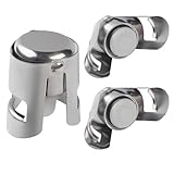 3Stks Champagner Verschluss aus Edelstahl, Auslaufsicherer Prosecco Verschlusskorken, Wiederverwendbarer Sektflaschenverschluss, Champagner Schutzstopfen, Champagne Vakuumstopfen für Hochzeit Geschenk