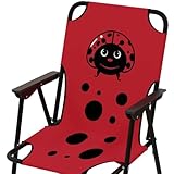 Kinder Outdoor Campingstuhl Klappstuhl Campingstuhl Outdoor Camping klappbar Stahl pulverbeschichtet vers. Motive, Farben:Marienkäfer