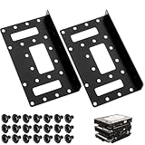 SSD Einbaurahmen für 2X 2,5' auf 3,5' Festplatten Adapter Wechselrahmen Halterungen Schienen, SSD/HDD-Montagehalterung, 4 x 6,3 cm SSD-Metall-Montagehalterung Halter Metallhalterung Adapter