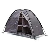 Tragbares Outdoor-Schuhregal, zusammenklappbar, für Camping, Kleiderschrank, Kleiderschrank, 9 Fächer, Aufbewahrungsschrank für Zelt, Kleidung und Zubehör, bequem auf Reisen