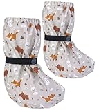 HECKBO Baby Regenfüßlinge mit Vlies-Futter - 3-18 Monate - Waldtiere - Wasserdicht mit Vlies Futter Outdoor Matsch-Schuhe für Babys & Kleinkinder matschüberzieher Schuhe Krabbelschuhe matschsocken