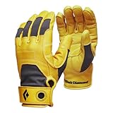Black Diamond TRANSITION GLOVES, Kevlar-verstärkter Handschuh aus Leder zum Klettern, Sichern, Abseilen, Arbeiten und für Klettersteige, Natural, Gr. Large