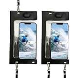IP68 wasserdichte Handytasche, universelle Unterwasserhülle für iPhone & Smartphones bis zu 7 Zoll, Touchscreen & Kamera perfekt, HD Clear, verstellbares Lanyard, Kartenfach, Strand Schwimmen Tasche