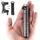 GIYO Super Micro Fahrradreifenpumpe, aus Metall, kleinste Pumpe, erhältlich mit Teleskoppumpe für MTB (80 PSI), hohe Volumen, Presta- und Schrader-Ventil, hergestellt in Taiwan (GM-043LT)