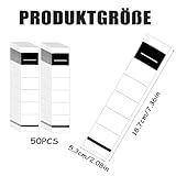 50 Stück Ordner Etiketten Selbstklebend Schmal, Ordner Rückenschilder Selbstklebend, 5.4 * 19cm Ordnerrücken, Ordnerrücken Aufkleber, Rückenschilder Ordner, Ordneretiketten Selbstklebend Breit