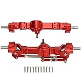 ZUUOZBYY Vorder- und Hinterachsen, Upgrade-Teile aus Aluminiumlegierung, 4-Rad-RC-Achsen für die MN 90 99S-Serie (Rot)